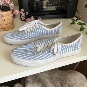 Blue White Stripe Shoes